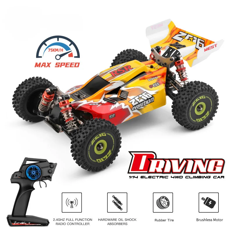 75KM/H 2.4G RC Car Brushless 4WD Electric High Speed Off-Road Remote Control Drift Toys for Children Racing
75KM/H 2.4G RC Car Brushless 4WD Electric High Speed Off-Road Remote Control Drift Toys for Children Racing