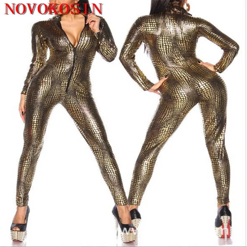 3 Colors M-2XL Women Hot Sexy Snakeskin Faux Leather Erotic Bodysuit Catwomen Night Club Serpentine Jumpsuit DS Cosplay Costume
3 Colors M-2XL Women Hot Sexy Snakeskin Faux Leather Erotic Bodysuit Catwomen Night Club Serpentine Jumpsuit DS Cosplay Costume