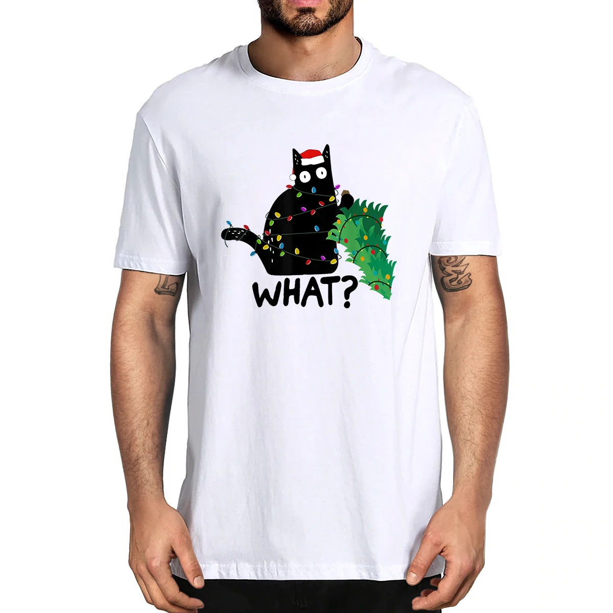 100% Cotton Funny Gift Pushing Christmas Tree Over Cat What Merry Christmas Men's Novelty T-Shirt Women Casual Streetwear Tee
100% Cotton Funny Gift Pushing Christmas Tree Over Cat What Merry Christmas Men's Novelty T-Shirt Women Casual Streetwear Tee
