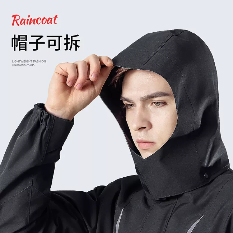 2023 Raincoat men's and women's black raincoat coat waterproof raincoat poncho waterproof hooded raincoat rainpants set
2023 Raincoat men's and women's black raincoat coat waterproof raincoat poncho waterproof hooded raincoat rainpants set
