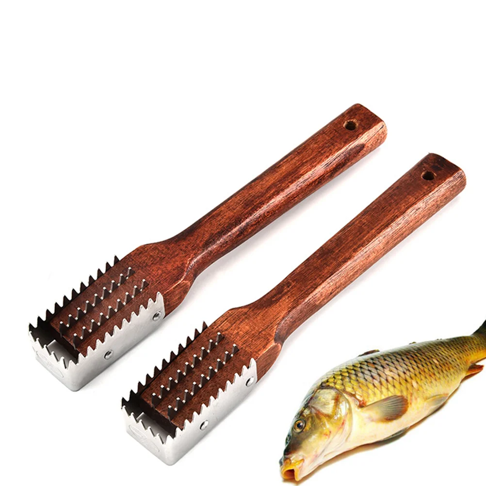 1pc Stainless Steel Cleaning Fish Peeler Scale Remover Rosewood Handle Handheld Seafood Crackers Cleaning Brush Kitchen Tools
1pc Stainless Steel Cleaning Fish Peeler Scale Remover Rosewood Handle Handheld Seafood Crackers Cleaning Brush Kitchen Tools