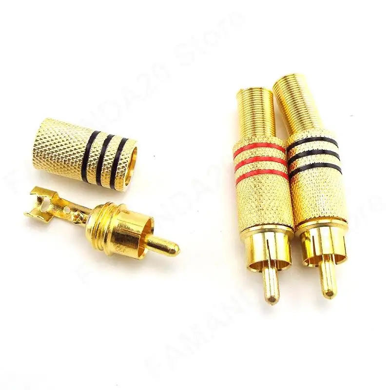 RCA Connector Male Jack Plug AV Plugs For PC Audio Vedio Welding DIY Parts Gold Red Black Metal Spring M20
RCA Connector Male Jack Plug AV Plugs For PC Audio Vedio Welding DIY Parts Gold Red Black Metal Spring M20