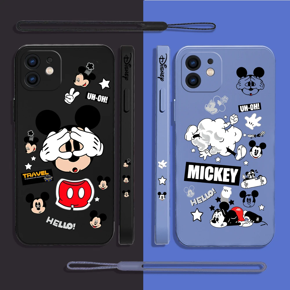 Disney Mickey Mouse Phone Case For iPhone 14 13 12 11 Pro Max Mini X XR XS SE 2020 8 7 Plus 6S Plus Silicone Cover With Lanyard
Disney Mickey Mouse Phone Case For iPhone 14 13 12 11 Pro Max Mini X XR XS SE 2020 8 7 Plus 6S Plus Silicone Cover With Lanyard
