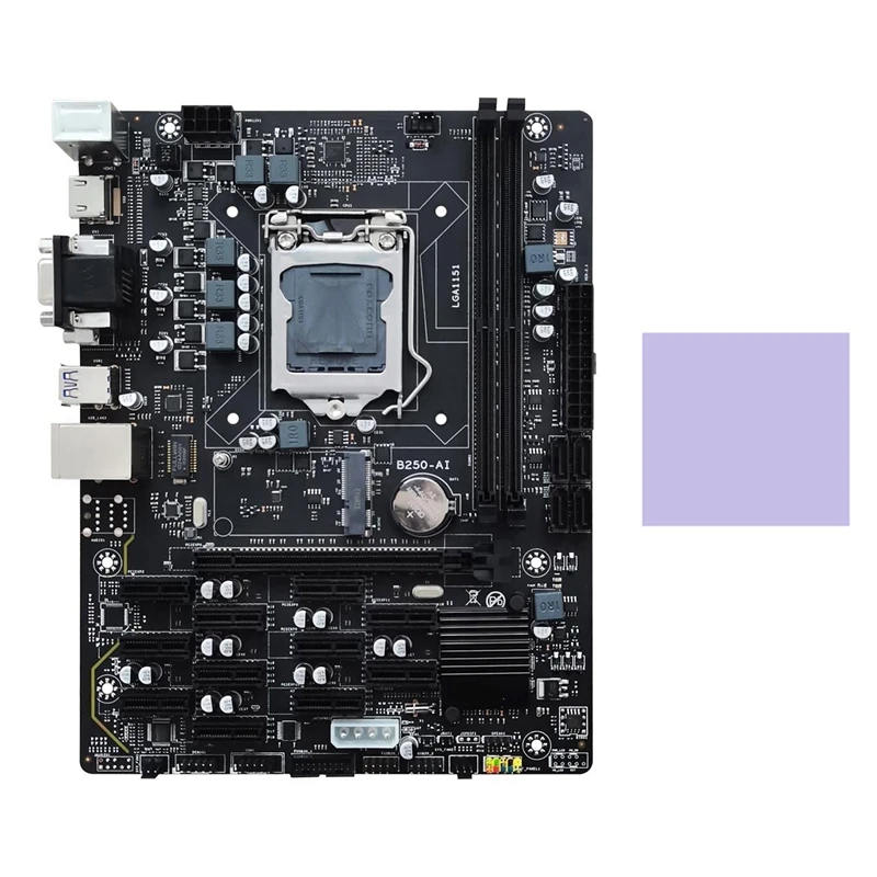 B250 V2.1 BTC Mining Motherboard+Thermal Pad 12XPCIE LGA1151 Dual Channel DDR4 MSATA USB3.0 B250 ETH Mining Motherboard
B250 V2.1 BTC Mining Motherboard+Thermal Pad 12XPCIE LGA1151 Dual Channel DDR4 MSATA USB3.0 B250 ETH Mining Motherboard