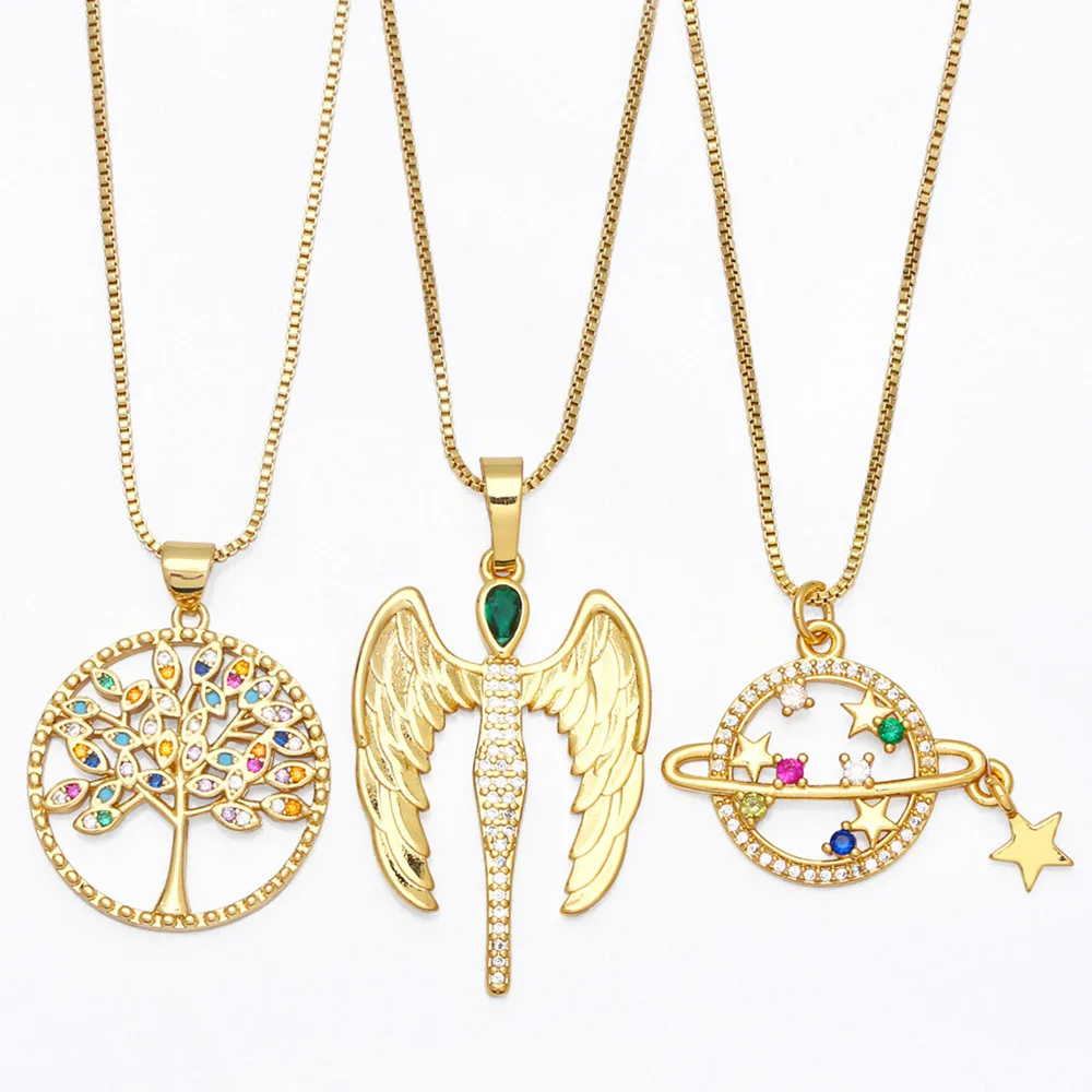 Colorful Zircon Planet Star Round Rainbow Tree of Life Necklace For Women Couple Faith Jewelry Angel Pendant Choker Party Gifts
Colorful Zircon Planet Star Round Rainbow Tree of Life Necklace For Women Couple Faith Jewelry Angel Pendant Choker Party Gifts