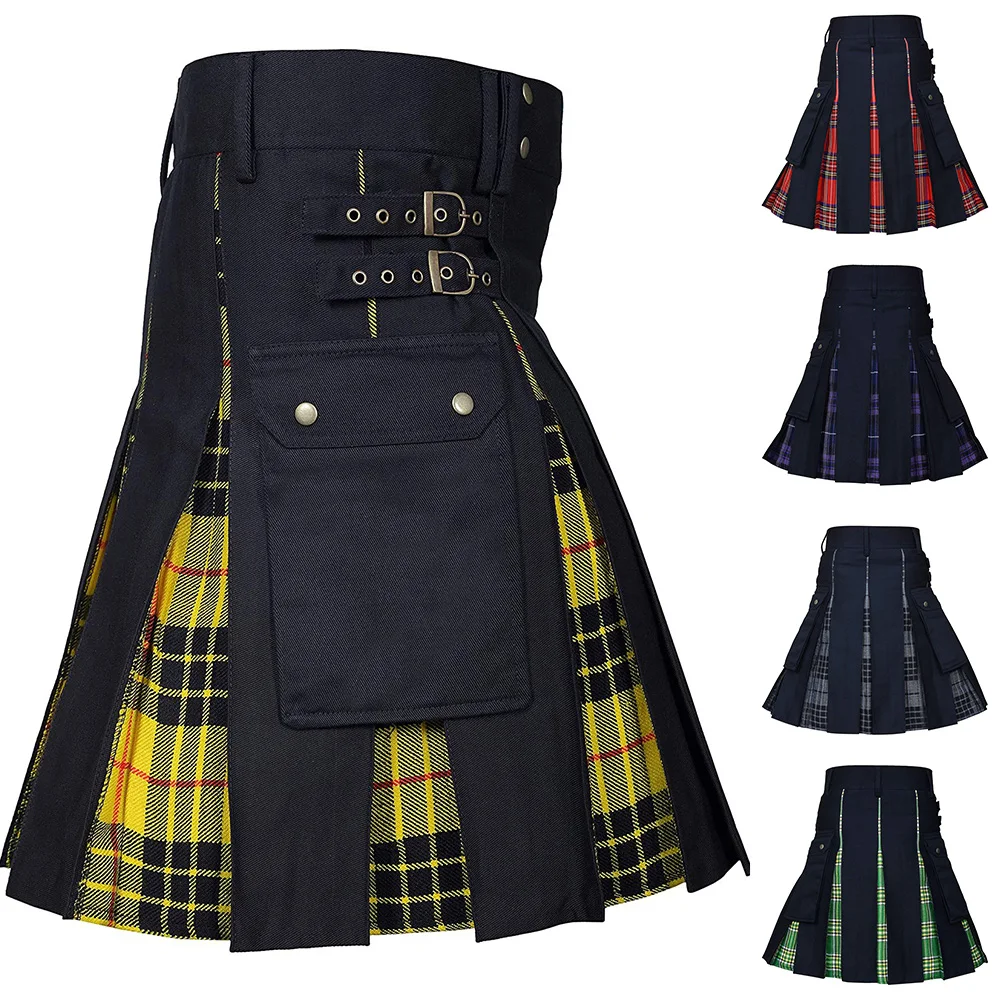 Scottish Kilt For Men Black Denim Irish Tartan Modern Kilt Modern Box Pleated Tartan Traditional Mens Kilt M-3XL
Scottish Kilt For Men Black Denim Irish Tartan Modern Kilt Modern Box Pleated Tartan Traditional Mens Kilt M-3XL