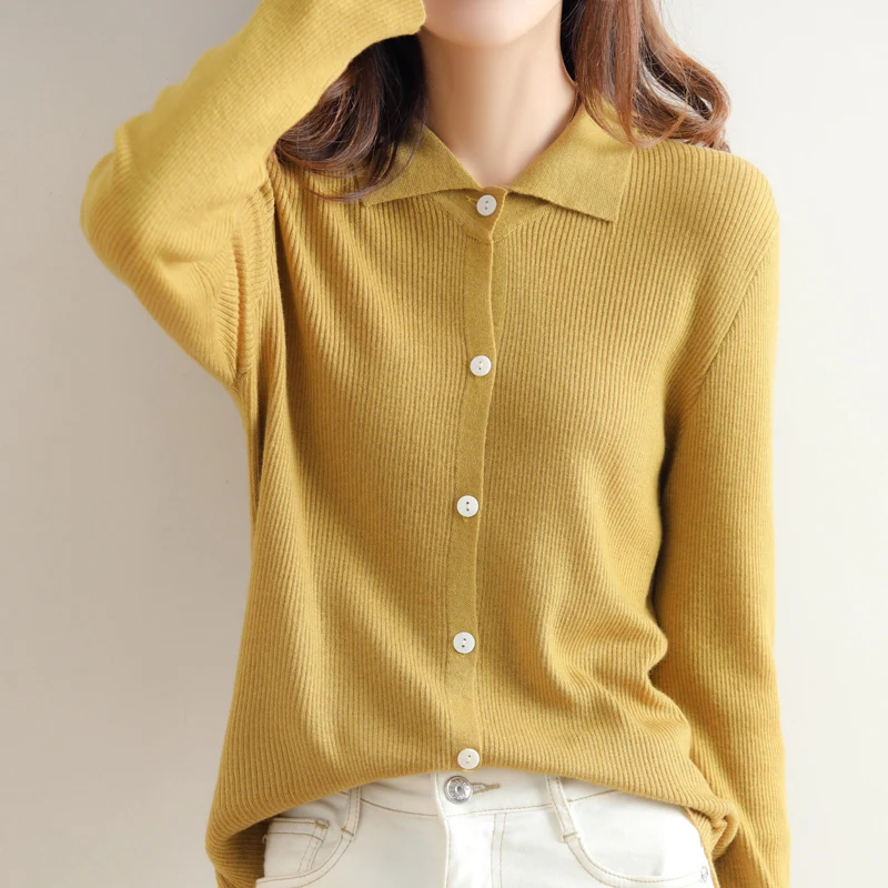 Spring and Autumn New Women's Collar Woolen Cardigan Thin Sweater Coat Short Shirt Versatile Knitwear Shirt
Spring and Autumn New Women's Collar Woolen Cardigan Thin Sweater Coat Short Shirt Versatile Knitwear Shirt