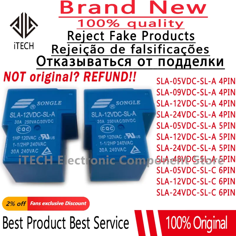10 шт. реле мощности Φ-C T90 30A 4PIN 5PIN 6PIN 5V 12V 24V 48V реле времени
10 шт. реле мощности Φ-C T90 30A 4PIN 5PIN 6PIN 5V 12V 24V 48V реле времени
