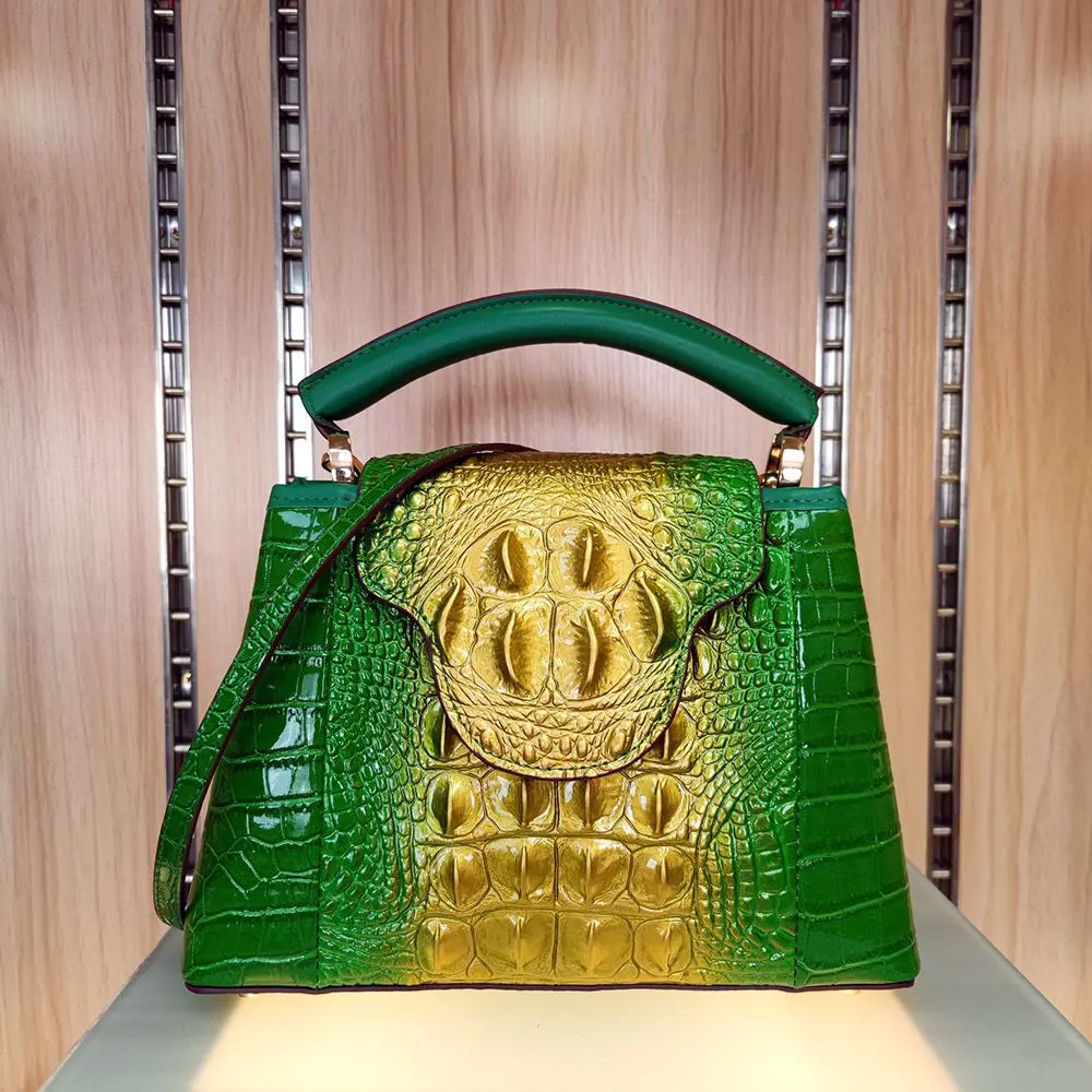 Vintage Crocodile Luxury Handbag Women Bags Fashion Geunine Leather Flap Crossbody Bags Shoulder Bag Casual Shell Tote Ladies
Vintage Crocodile Luxury Handbag Women Bags Fashion Geunine Leather Flap Crossbody Bags Shoulder Bag Casual Shell Tote Ladies