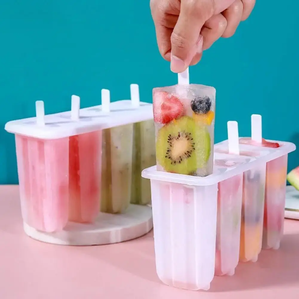 Sorbet Mold 4 Grids Easy to Demould Popsicle Mold Food Grade Thickened Lid Ice Cream Mold Good Sealing DIY Popsicle Maker
Sorbet Mold 4 Grids Easy to Demould Popsicle Mold Food Grade Thickened Lid Ice Cream Mold Good Sealing DIY Popsicle Maker