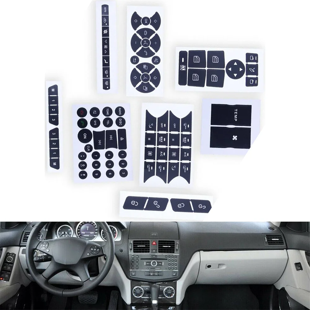 1 Set Of Car Button Repair Decals Package Steering Wheel A/C Windo W Button Vinyl Sticker For Mercedes For Benz 07-14
1 Set Of Car Button Repair Decals Package Steering Wheel A/C Windo W Button Vinyl Sticker For Mercedes For Benz 07-14