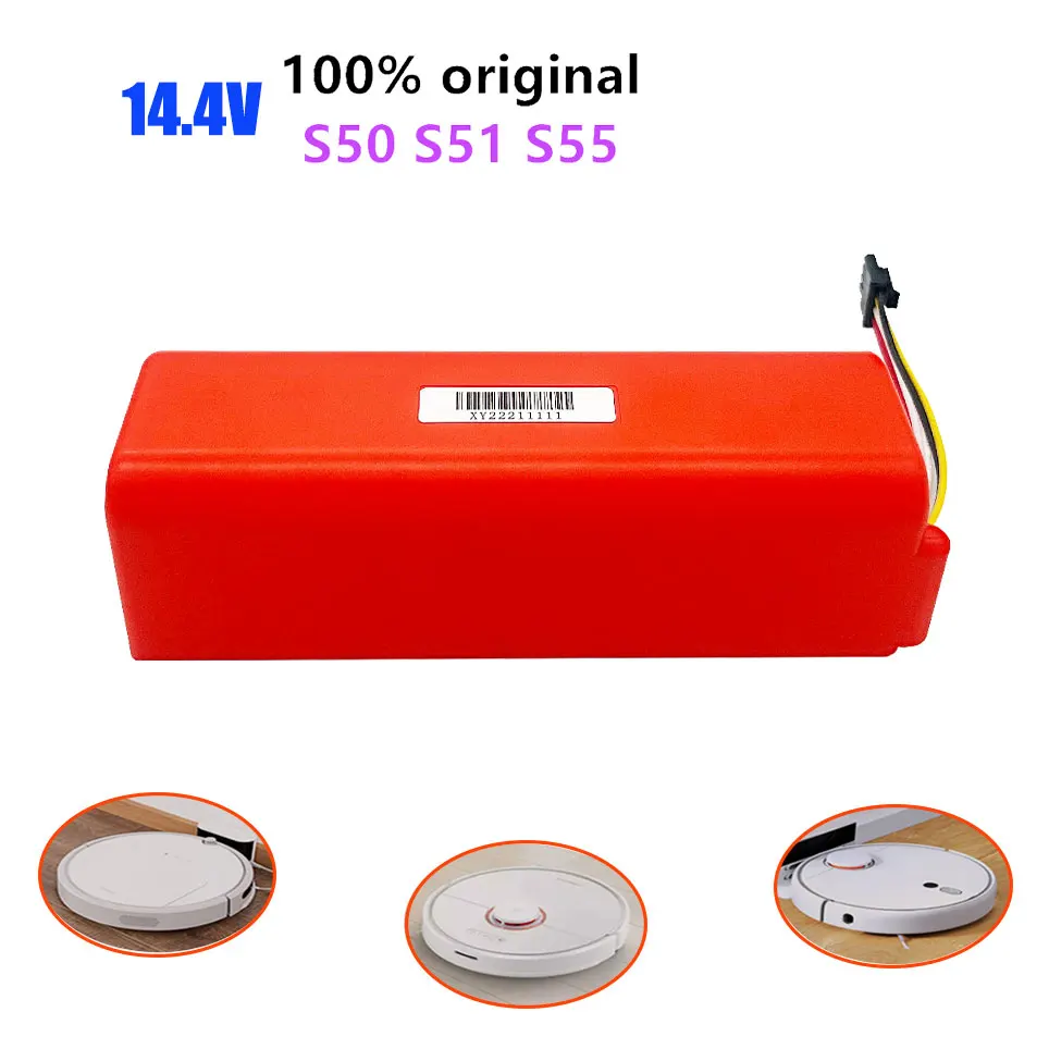 14.4V Xiaomi 5200mAh Li-ion Replacement Battery for Xiaomi Robot Vacuum Cleaner Roborock S50 S51 S55 Accessories Spare Parts
14.4V Xiaomi 5200mAh Li-ion Replacement Battery for Xiaomi Robot Vacuum Cleaner Roborock S50 S51 S55 Accessories Spare Parts