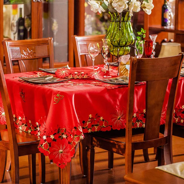 Table fabric, tea table, table flag, embroidered European style countryside, high-end luxury red rectangle
Table fabric, tea table, table flag, embroidered European style countryside, high-end luxury red rectangle