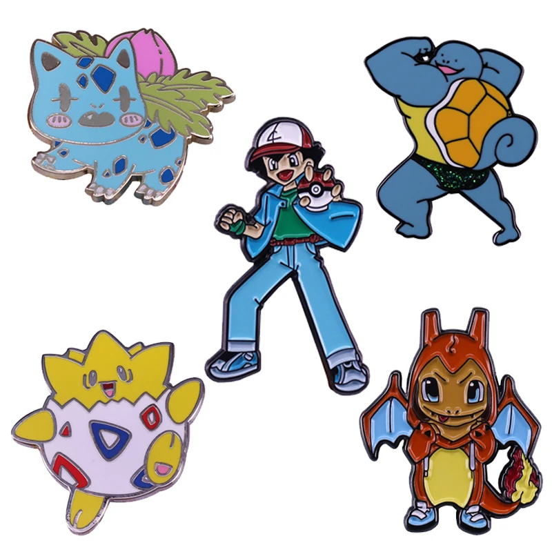 Pokémon Cartoon Strong Tortoise Cute Togepi Charizard Ash Ketchum Poké BallIvysaur Brooch Hard Enamel Pin for Game Fans Badge
Pokémon Cartoon Strong Tortoise Cute Togepi Charizard Ash Ketchum Poké BallIvysaur Brooch Hard Enamel Pin for Game Fans Badge