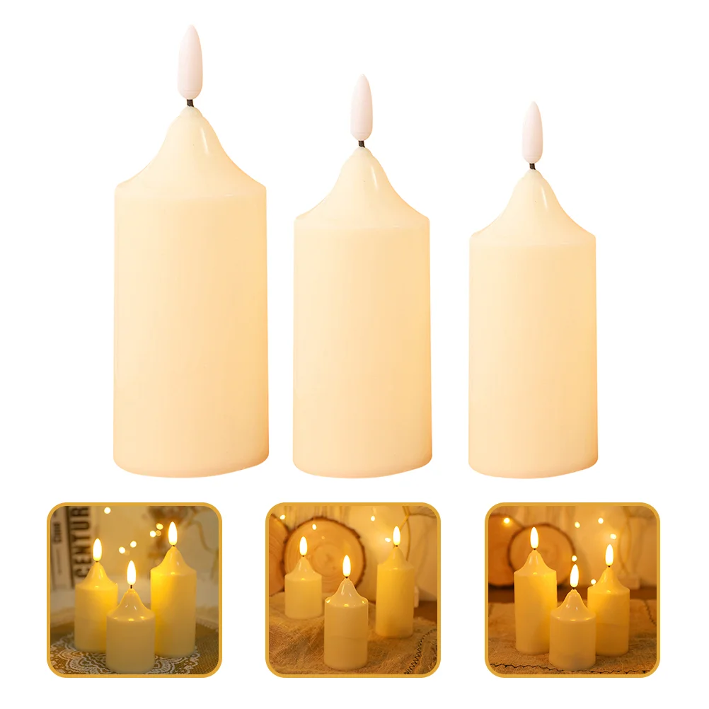 3pcs LED Candle Lights LED Flickering Candle Wedding Party Candle Ornaments 
3pcs LED Candle Lights LED Flickering Candle Wedding Party Candle Ornaments