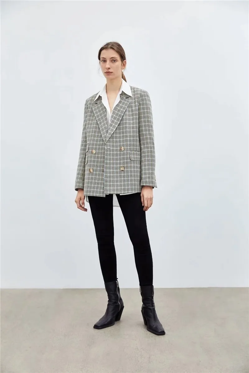 Vintage Contrast Color Plaid Blazer Suit Women 2021 Formal Clothes Office Lady Fashion Double Breasted Mid Length Commute Blazer
Vintage Contrast Color Plaid Blazer Suit Women 2021 Formal Clothes Office Lady Fashion Double Breasted Mid Length Commute Blazer