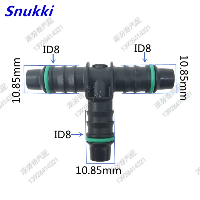 Быстроразъемные соединители Tee ID6 ID8 для топливных линий SNUKKI, черные, пластик, 2 шт.
Быстроразъемные соединители Tee ID6 ID8 для топливных линий SNUKKI, черные, пластик, 2 шт.