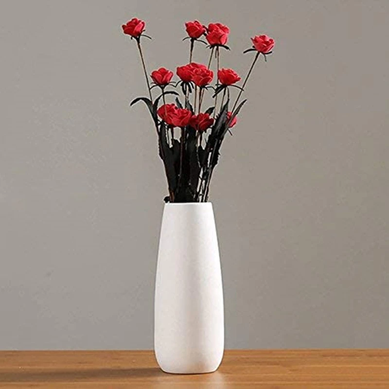 White Ceramic Flower Vase Rough Pottery Minimalism Home Vase for Living Room Office Bedroom Bathroom Decorations Decorative Vase
White Ceramic Flower Vase Rough Pottery Minimalism Home Vase for Living Room Office Bedroom Bathroom Decorations Decorative Vase