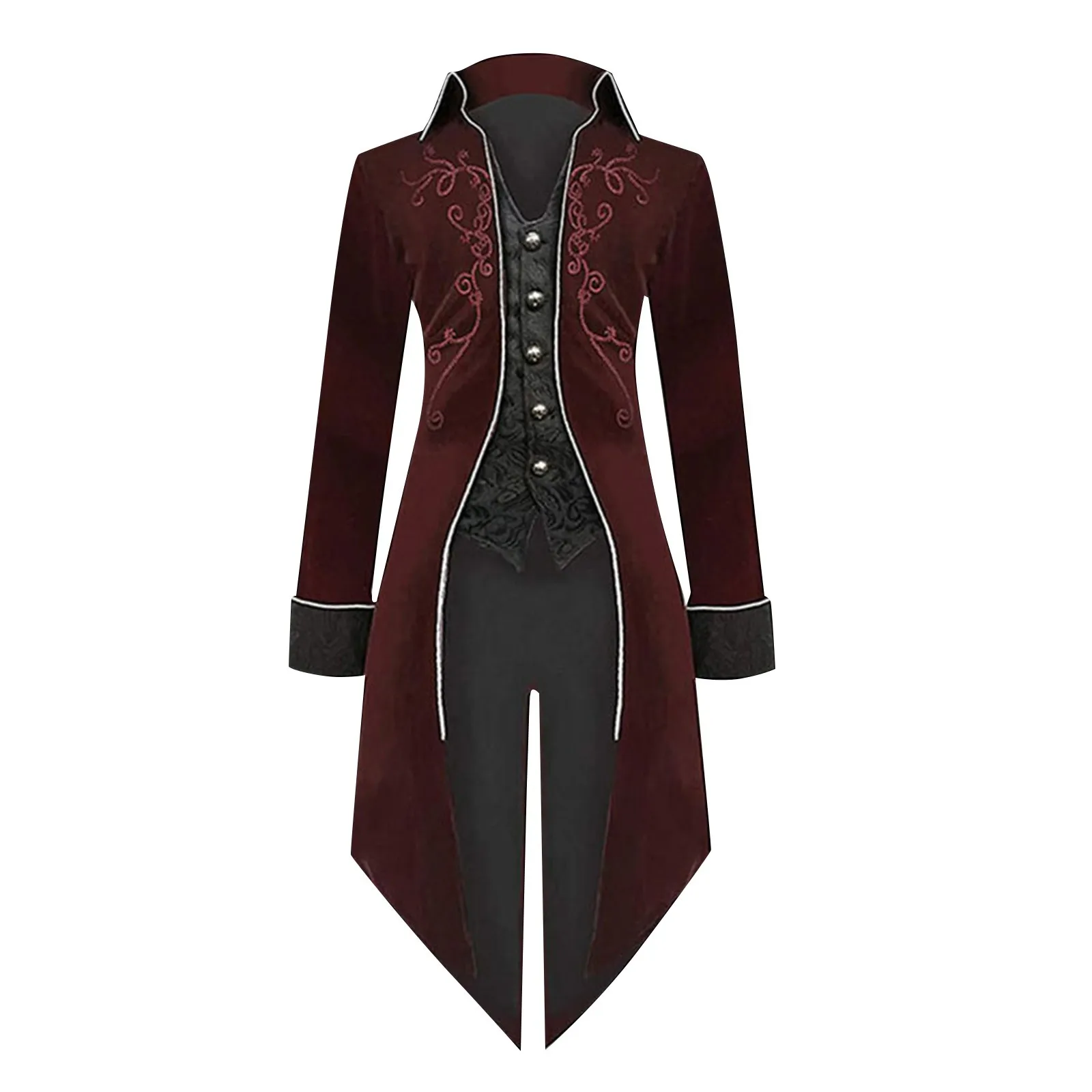 Halloween Men'S Tailcoat Gentlemen'S Vintage Suede Medium Long Coat Performance Clothes Halloween Stage Cosplay Costume Medieval
Halloween Men'S Tailcoat Gentlemen'S Vintage Suede Medium Long Coat Performance Clothes Halloween Stage Cosplay Costume Medieval