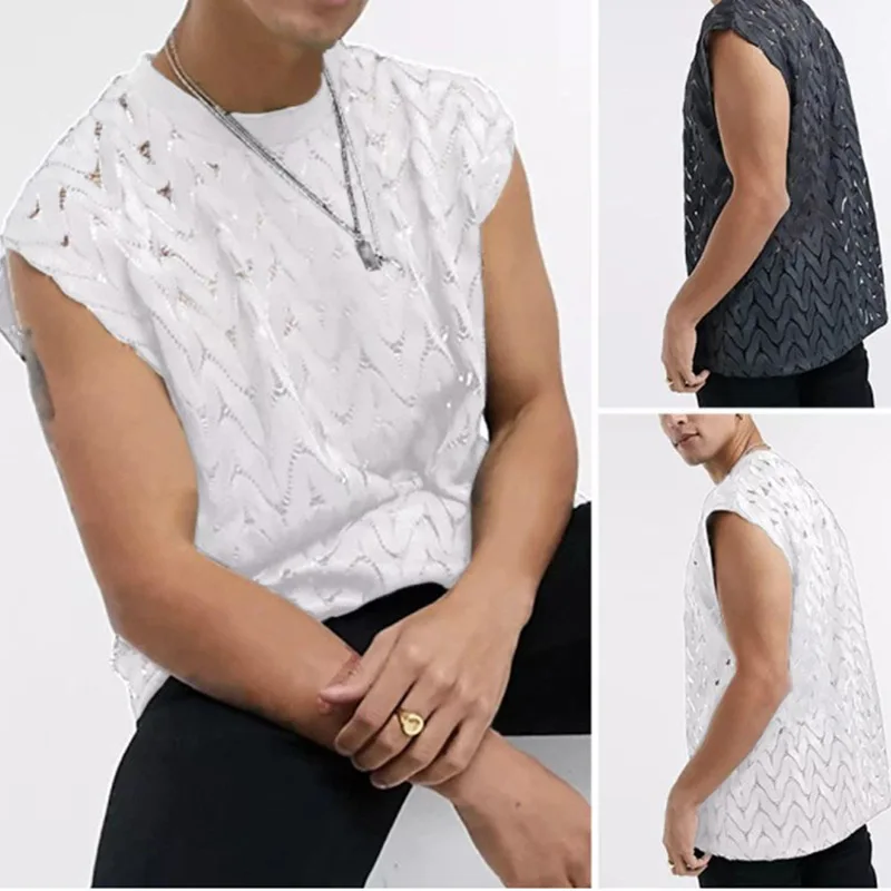 Men's Vest Summer Fashion Mesh See-through Solid Color Vest Men's Casual Sleeveless O-Neck Pullover Loose Vest Top T-shirt
Men's Vest Summer Fashion Mesh See-through Solid Color Vest Men's Casual Sleeveless O-Neck Pullover Loose Vest Top T-shirt