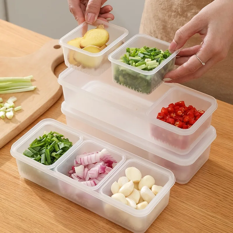 3 Grids Food Fruit Storage Box Portable Compartment Refrigerator Freezer Organizers Meat Onion Ginger Clear Crisper Storage Box
3 Grids Food Fruit Storage Box Portable Compartment Refrigerator Freezer Organizers Meat Onion Ginger Clear Crisper Storage Box