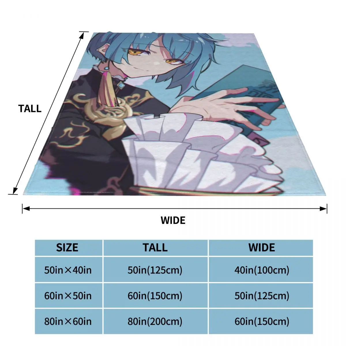 Anime Genshin Impact Childe XingQiu, Plush Blanket Autumn Breathable Super Warm Throw Blankets Portable Travel
Anime Genshin Impact Childe XingQiu, Plush Blanket Autumn Breathable Super Warm Throw Blankets Portable Travel