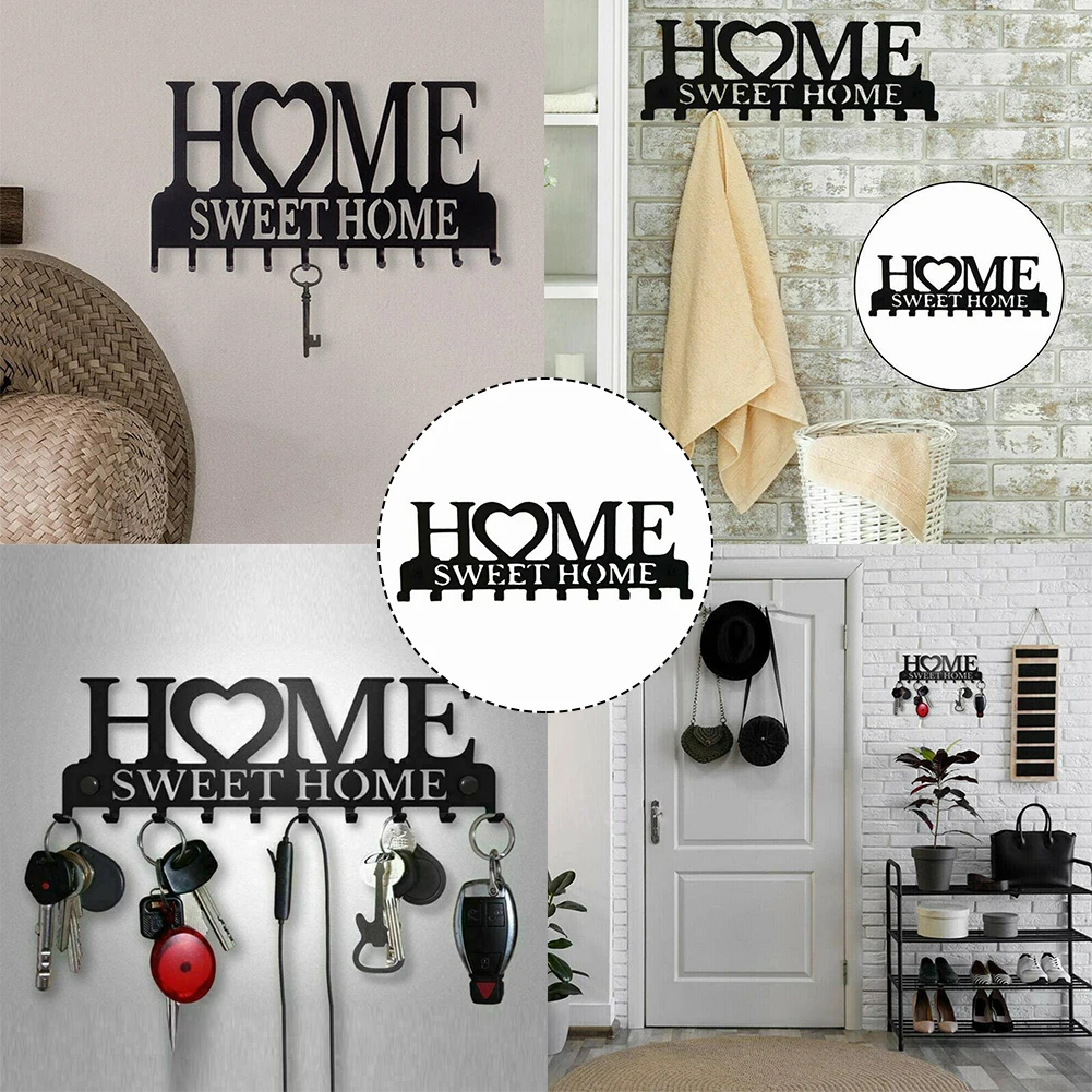 Iron Wall Mounted Key Holder Retro Wall Hanging Mounted Hooks Storage Holder 10.2x3.5x0.5 Inch Home Living Rome Hook Rack
Iron Wall Mounted Key Holder Retro Wall Hanging Mounted Hooks Storage Holder 10.2x3.5x0.5 Inch Home Living Rome Hook Rack