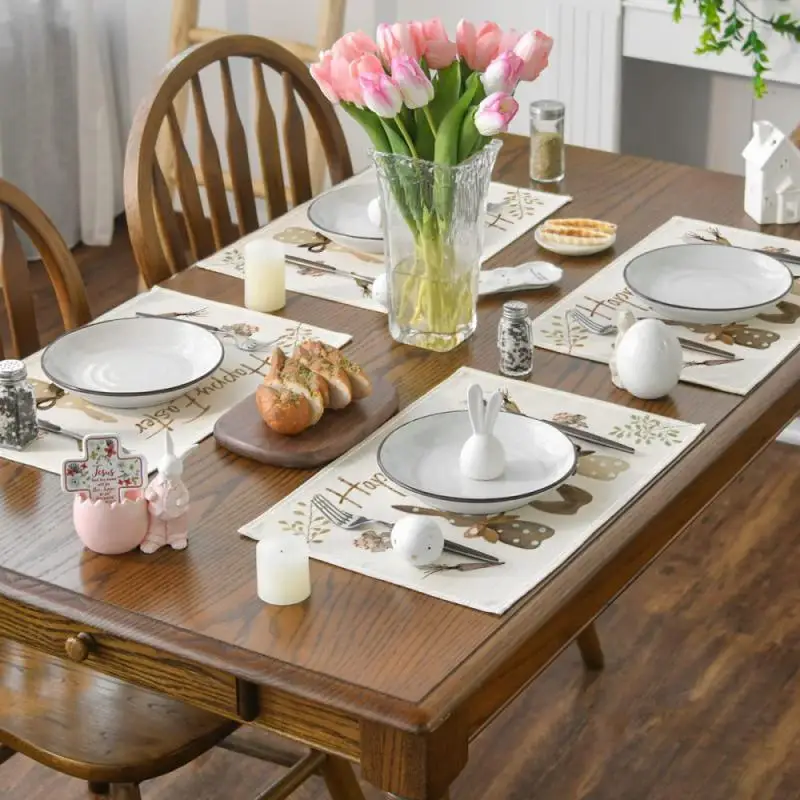 Kitchen Placemat Table Mats Easter Bunny Non-slip Easter Placemats For Home Decor Gifts Placemats Easter Party Table Decoration
Kitchen Placemat Table Mats Easter Bunny Non-slip Easter Placemats For Home Decor Gifts Placemats Easter Party Table Decoration