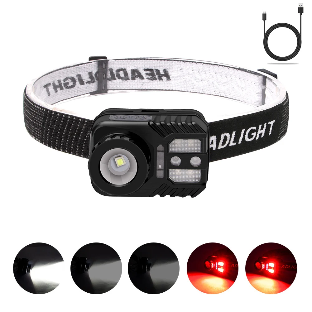 LED Headlamp COB Sensor Waterproof Zoom USB Rechargeable Outdoor Camping Fishing Headlight Bicycle Cycling Head Lamp Flashlight
LED Headlamp COB Sensor Waterproof Zoom USB Rechargeable Outdoor Camping Fishing Headlight Bicycle Cycling Head Lamp Flashlight