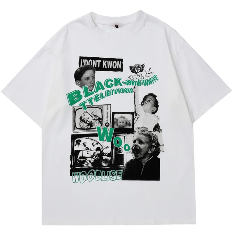 Hip Hop Characters Printed Tshirt Street Fashion Loose Round Collar Short Sleeve T-shirt Women Summer Short Sleeve Men's Clothes
Hip Hop Characters Printed Tshirt Street Fashion Loose Round Collar Short Sleeve T-shirt Women Summer Short Sleeve Men's Clothes