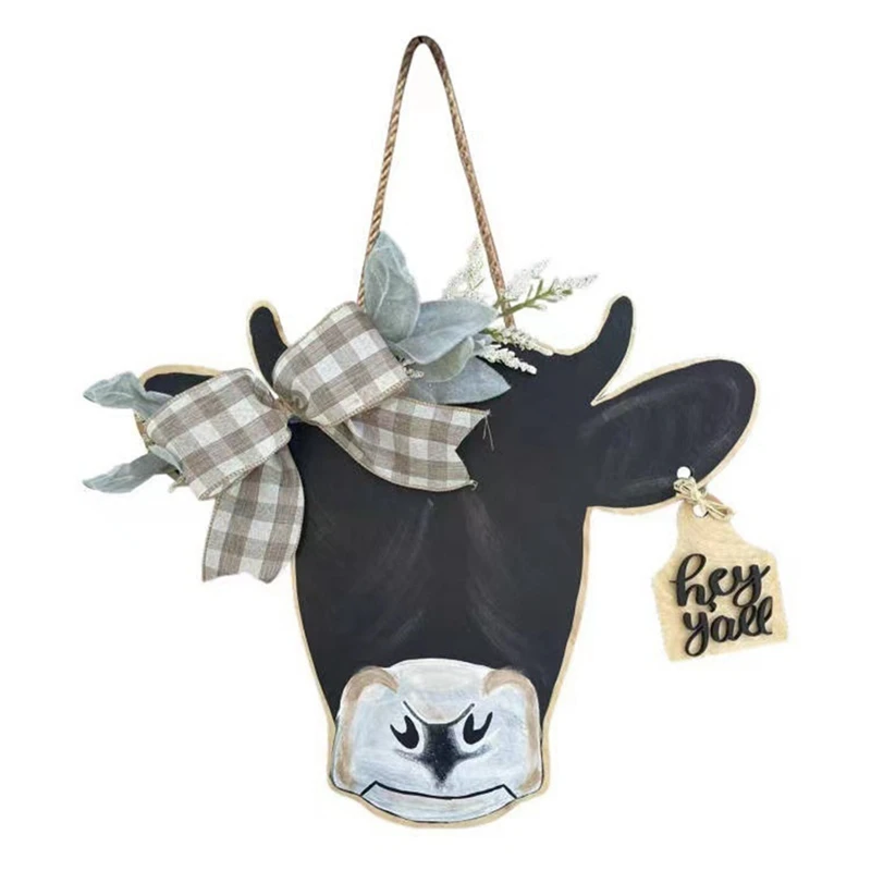 Cow Head Door Garland Welcome Front Door Hanger Sign Cow Print Door Sign For Farmhouse Wall Home Holiday Decoration Durable
Cow Head Door Garland Welcome Front Door Hanger Sign Cow Print Door Sign For Farmhouse Wall Home Holiday Decoration Durable