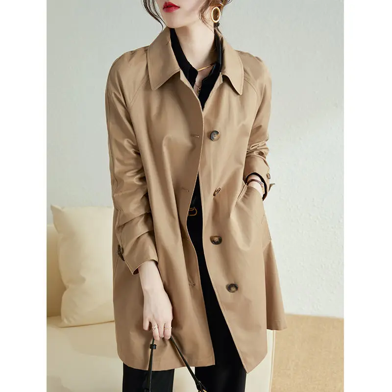 Medium And Long Windbreaker Women's 2022 New Spring Loose Coat Spring And Autumn Versatile Temperament Top
Medium And Long Windbreaker Women's 2022 New Spring Loose Coat Spring And Autumn Versatile Temperament Top