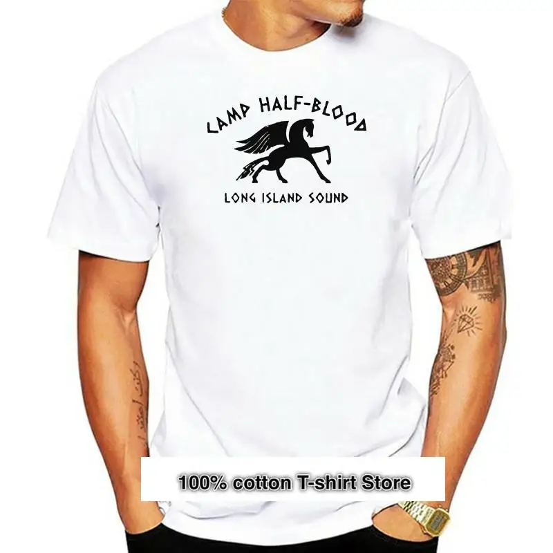 

Camiseta de manga corta para hombre, camisa de media sangre con logotipo, camiseta para mujer
