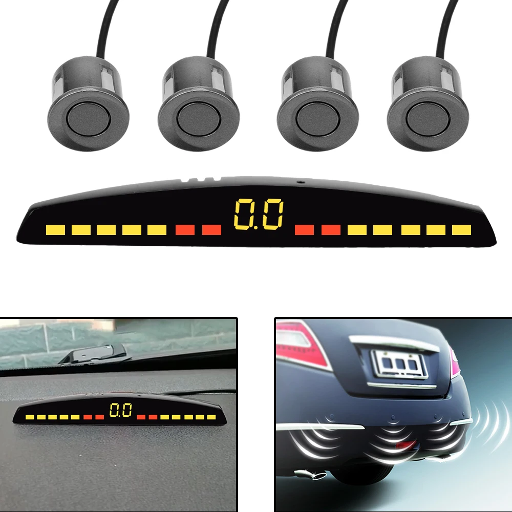 Reverse Backup Radar Monitor System Parktronic With 4 Sensors Car LED Parking Sensor Universal Auto Car Detector
Reverse Backup Radar Monitor System Parktronic With 4 Sensors Car LED Parking Sensor Universal Auto Car Detector