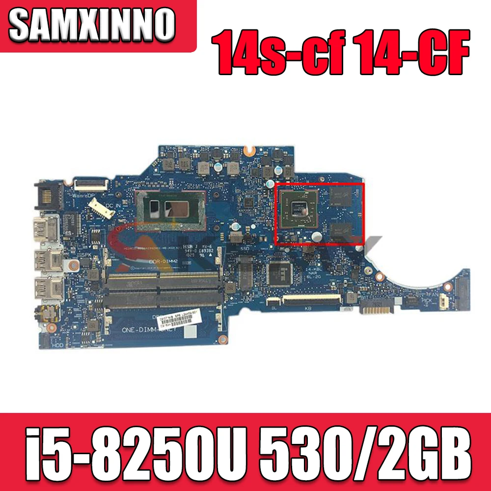 

L24454-601 For HP Laptop 14s-cf 14-CF TPN-I130 laptop Motherboard L24454-001 6050A2992901-MB-A02 W i5-8250U 530/2GB 100% tested