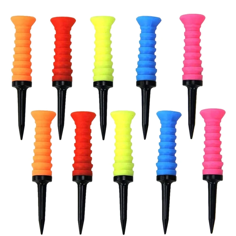 Soft Rubber Cushion Top Plastic Golf Tees 83Mm 3.26Inch Mixed Colors Pack Of 10Pcs
Soft Rubber Cushion Top Plastic Golf Tees 83Mm 3.26Inch Mixed Colors Pack Of 10Pcs