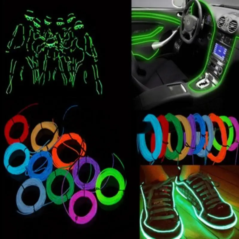 Durable Strip Light Waterproof Universal Led Neon Christmas Dance Party Diy Costumes Clothing Luminous Glow El Wire Cable
Durable Strip Light Waterproof Universal Led Neon Christmas Dance Party Diy Costumes Clothing Luminous Glow El Wire Cable