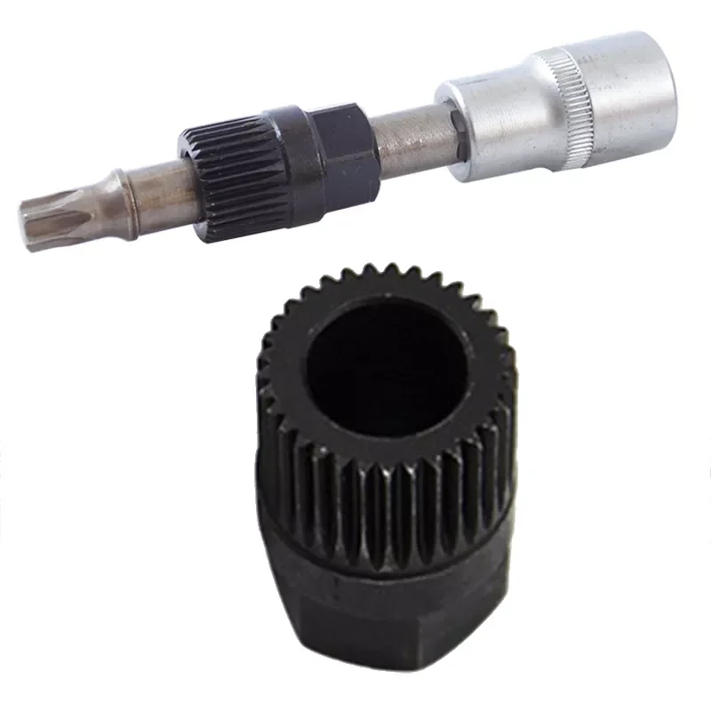 33 Spline Alternator Clutch Free Wheel Pulley Removal Tools High Strength for Removal and Installation of Pulley with Free-wheel
33 Spline Alternator Clutch Free Wheel Pulley Removal Tools High Strength for Removal and Installation of Pulley with Free-wheel