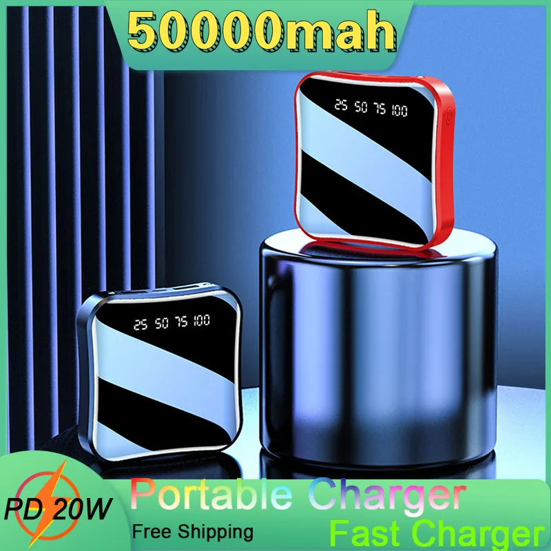Power Bank 50000mAh Portable Charger External Battery Fast Charging 2USB Port Poverbank For IPhone Samsung Xiaomi Powerbank
Power Bank 50000mAh Portable Charger External Battery Fast Charging 2USB Port Poverbank For IPhone Samsung Xiaomi Powerbank