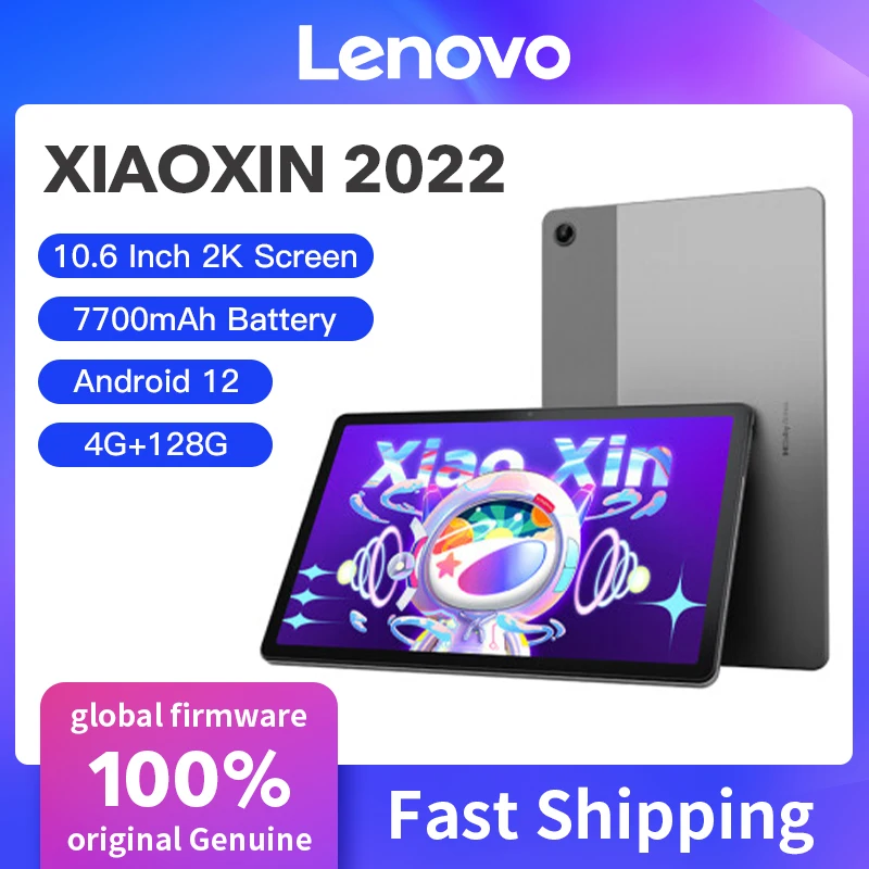 

Global Firmware Lenovo Tab P12 Xiaoxin Pad P11 Pro 2022 inch WIFI 2K LCD Screen Snapdragon Octa Core 4GB 128GB Tablet Android 12