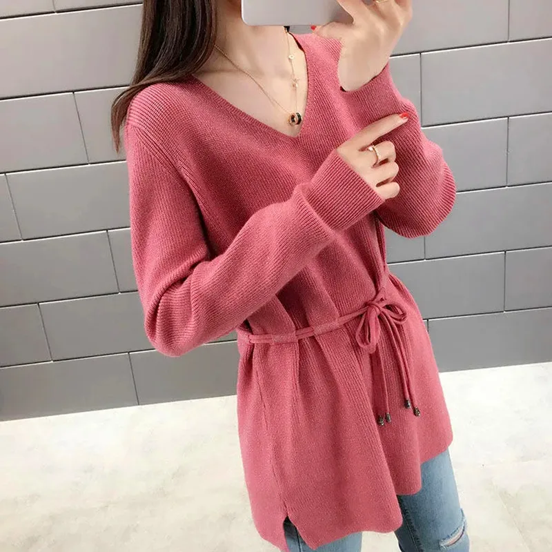 Spring Autumn Women Sweater V-Neck Fashion Long Clothes Lady Sleeve Solid Baggy Pullover Korean Knit High Street 2022 New Tops
Spring Autumn Women Sweater V-Neck Fashion Long Clothes Lady Sleeve Solid Baggy Pullover Korean Knit High Street 2022 New Tops