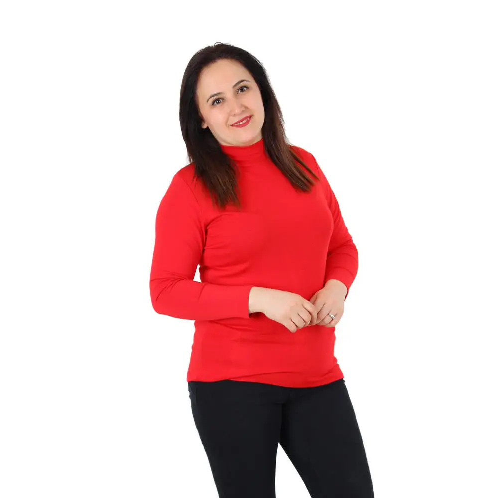 F1812women large size blouse CcAlber half turtleneck long sleeve slim Knitwear Basic sports red sax blue black
F1812women large size blouse CcAlber half turtleneck long sleeve slim Knitwear Basic sports red sax blue black