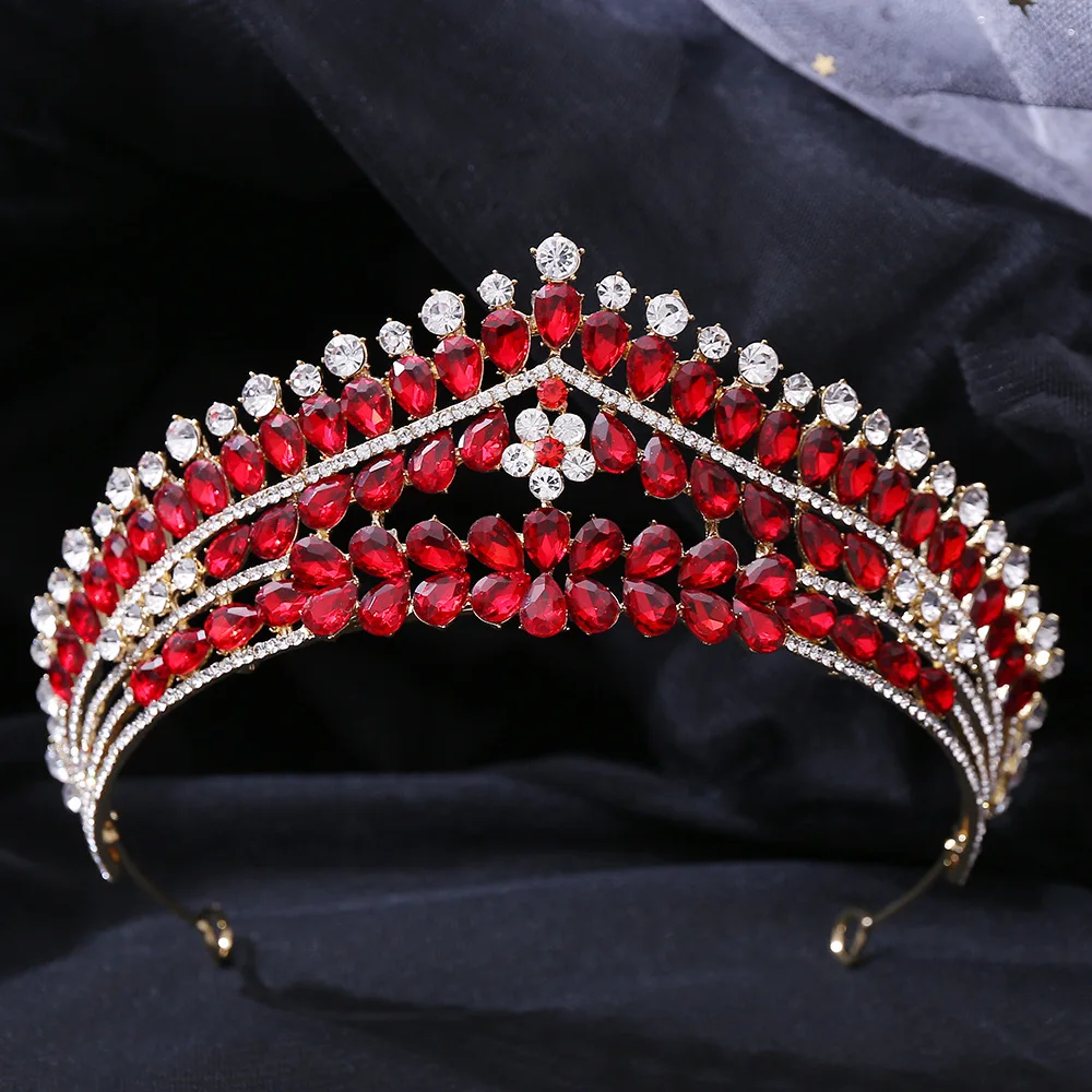 Bridal Crown Headwear Wedding Birthday Crown Headdress Red Rhinestones Retro Hair Accessories for Female good-looking d88
Bridal Crown Headwear Wedding Birthday Crown Headdress Red Rhinestones Retro Hair Accessories for Female good-looking d88