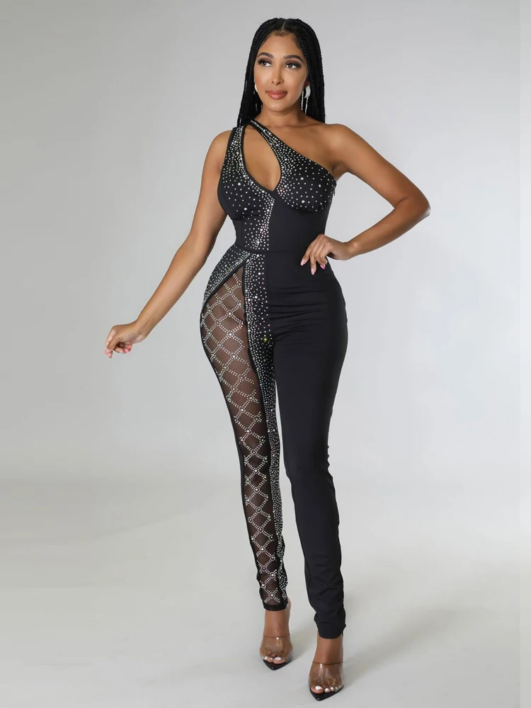 Diamonds Jumpsuits For Women Sexy See Through Playsuits Summer 2022 One Shoulder Overalls Street Style Party Clothing Fashion
Diamonds Jumpsuits For Women Sexy See Through Playsuits Summer 2022 One Shoulder Overalls Street Style Party Clothing Fashion