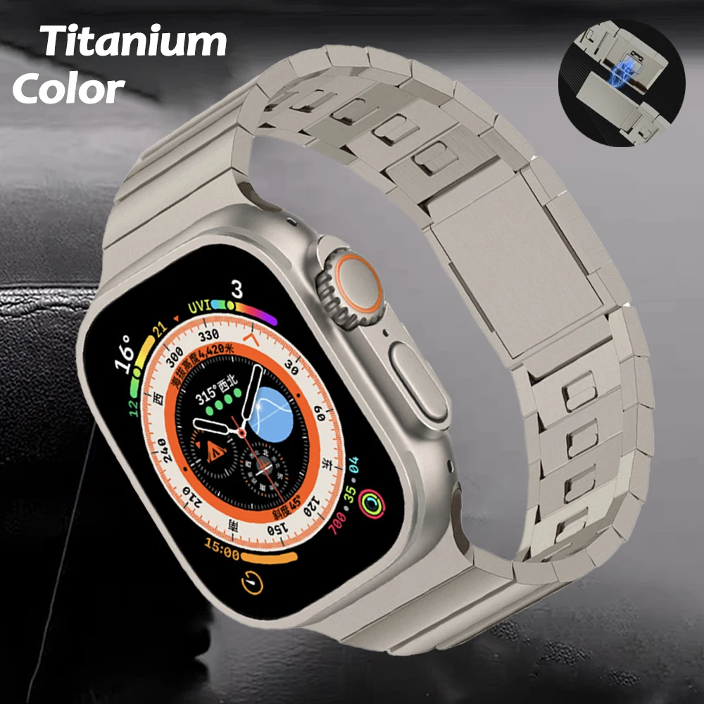 Ремешок титановый для Apple Watch 49 мм 45 41 мм 44 42 40 38 мм, браслет с магнитными звеньями для iWatch Series 8 7 6 5 4 se
Ремешок титановый для Apple Watch 49 мм 45 41 мм 44 42 40 38 мм, браслет с магнитными звеньями для iWatch Series 8 7 6 5 4 se