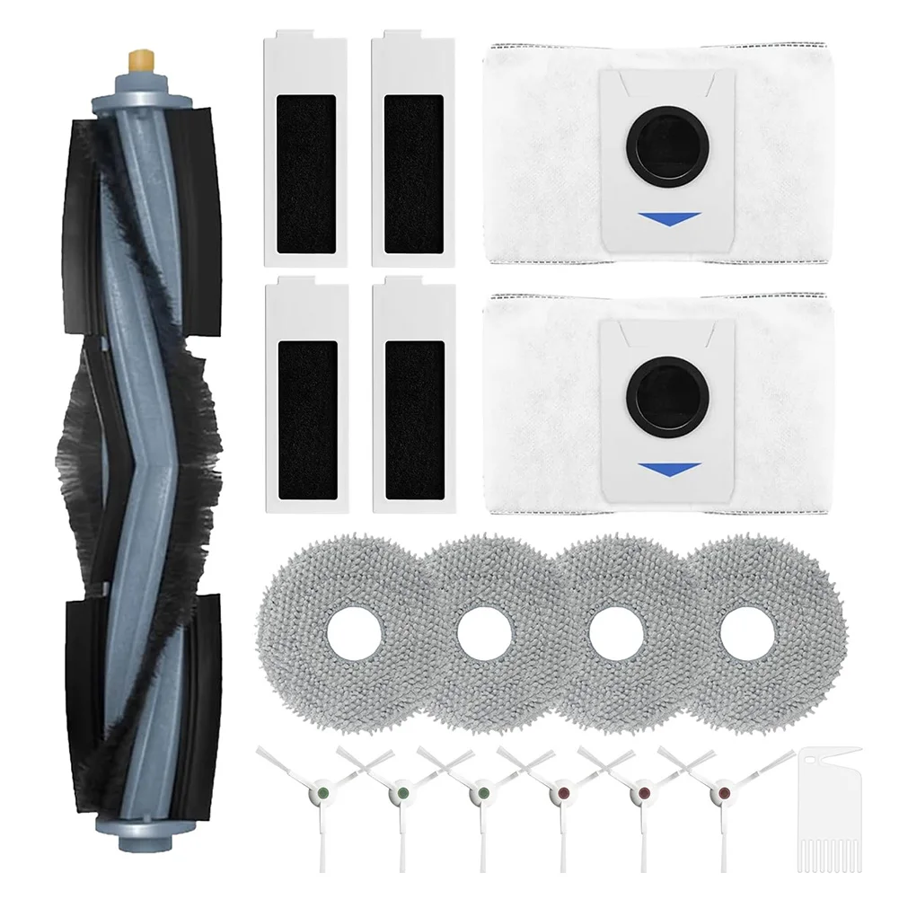 

Прочный боковой фильтр-щетка, набор аксессуаров, пылесборники для Deebot T20 Omni, ECOVACS, основная щетка, ткань для швабры