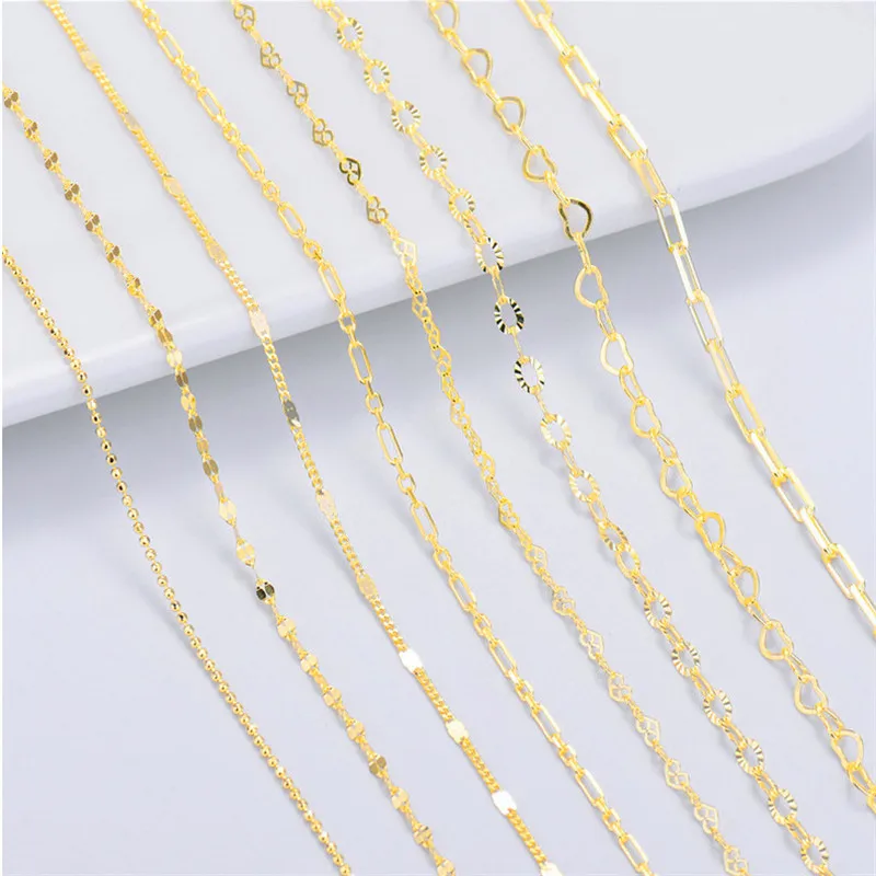 Цепочки из серебра 925 пробы длиной 45 см, фурнитура для изготовления ожерелья своими руками, цепочки с любовным сердцем, аксессуары для ювели... 
Цепочки из серебра 925 пробы длиной 45 см, фурнитура для изготовления ожерелья своими руками, цепочки с любовным сердцем, аксессуары для ювели...