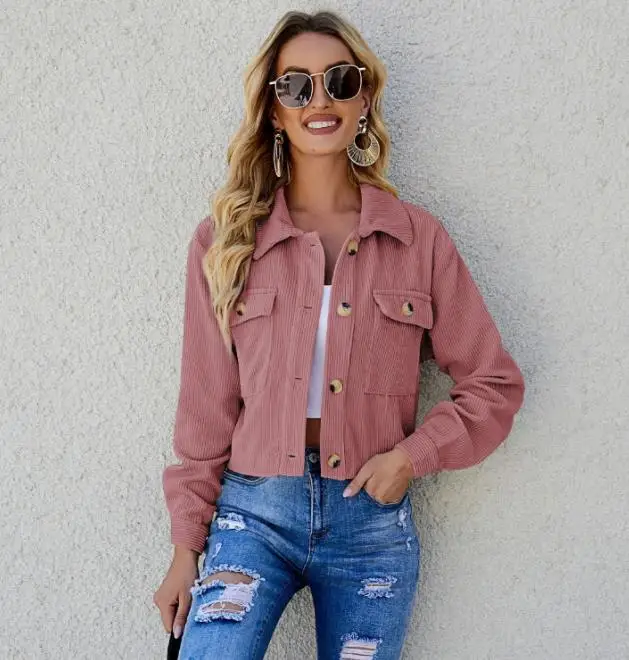 Women's Corduroy Shirts Jacket 2022 Autumn Winter Long Sleeve Turn Down Collar Outerwear Single Breasted Coat Casual Streetwear
Women's Corduroy Shirts Jacket 2022 Autumn Winter Long Sleeve Turn Down Collar Outerwear Single Breasted Coat Casual Streetwear