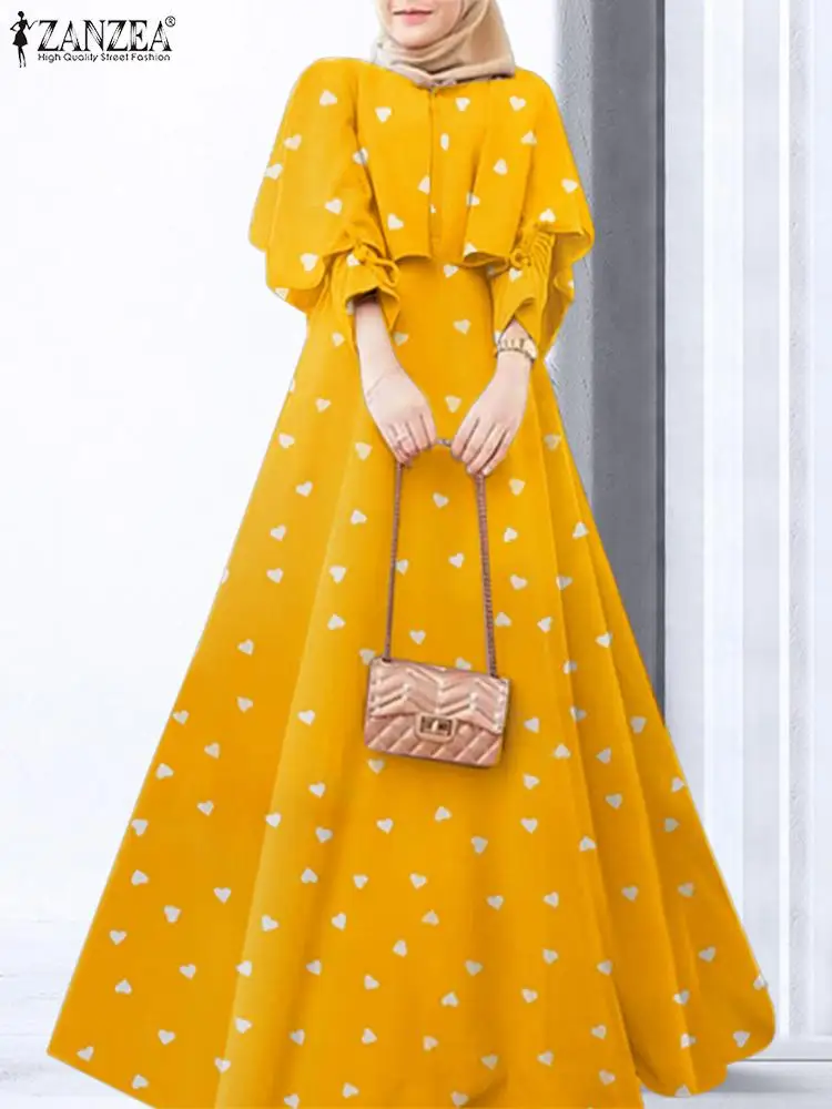 ZANZEA Fashion Party Vintage Holiday Long Robe Woman Spring Polka Dots Printed Dress Puff Sleeve O-Neck Abaya Kaftan Sundress
ZANZEA Fashion Party Vintage Holiday Long Robe Woman Spring Polka Dots Printed Dress Puff Sleeve O-Neck Abaya Kaftan Sundress