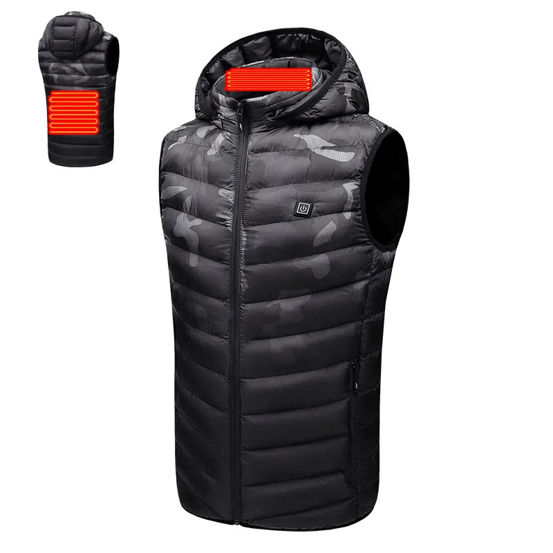 Man Fashion Veat Heating Vest Smart USB Charging Large Size Jacket Warm Heating Winter Cotton Jacket Men Winter Warm Vest Male 
Man Fashion Veat Heating Vest Smart USB Charging Large Size Jacket Warm Heating Winter Cotton Jacket Men Winter Warm Vest Male